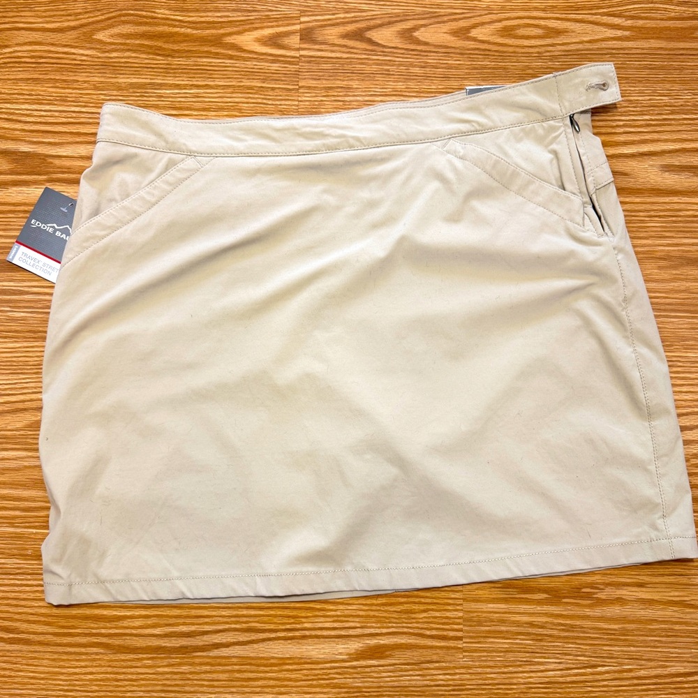 Eddie Bauer Khaki Beige Stone Skort NWT Size 12